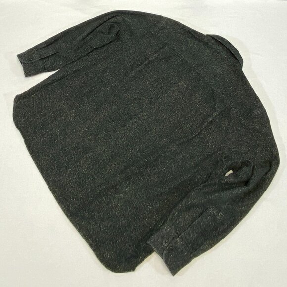 Freedom Foundry Brushed Cotton Flannel Shirt Jacket Black White Marled Button Up - Picture 9 of 12